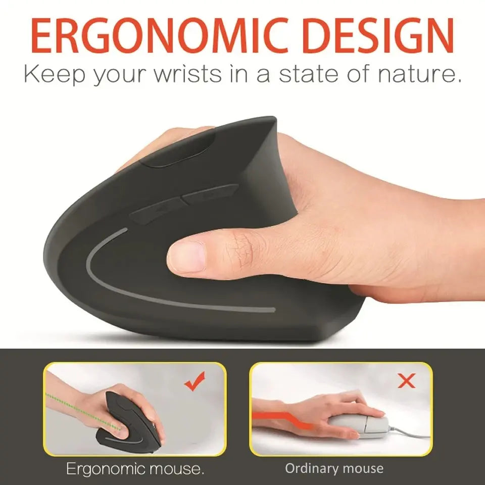 ErgoComfort Wireless Vertical Mouse