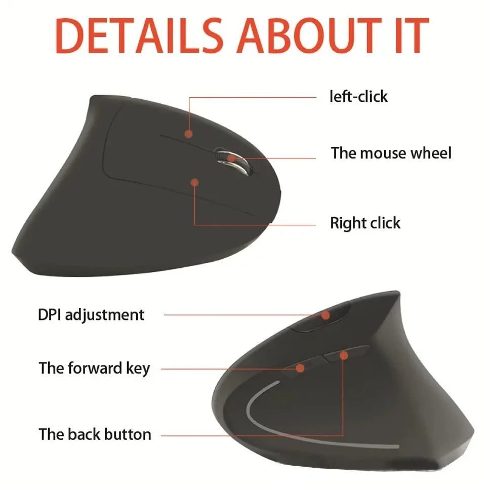 ErgoComfort Wireless Vertical Mouse